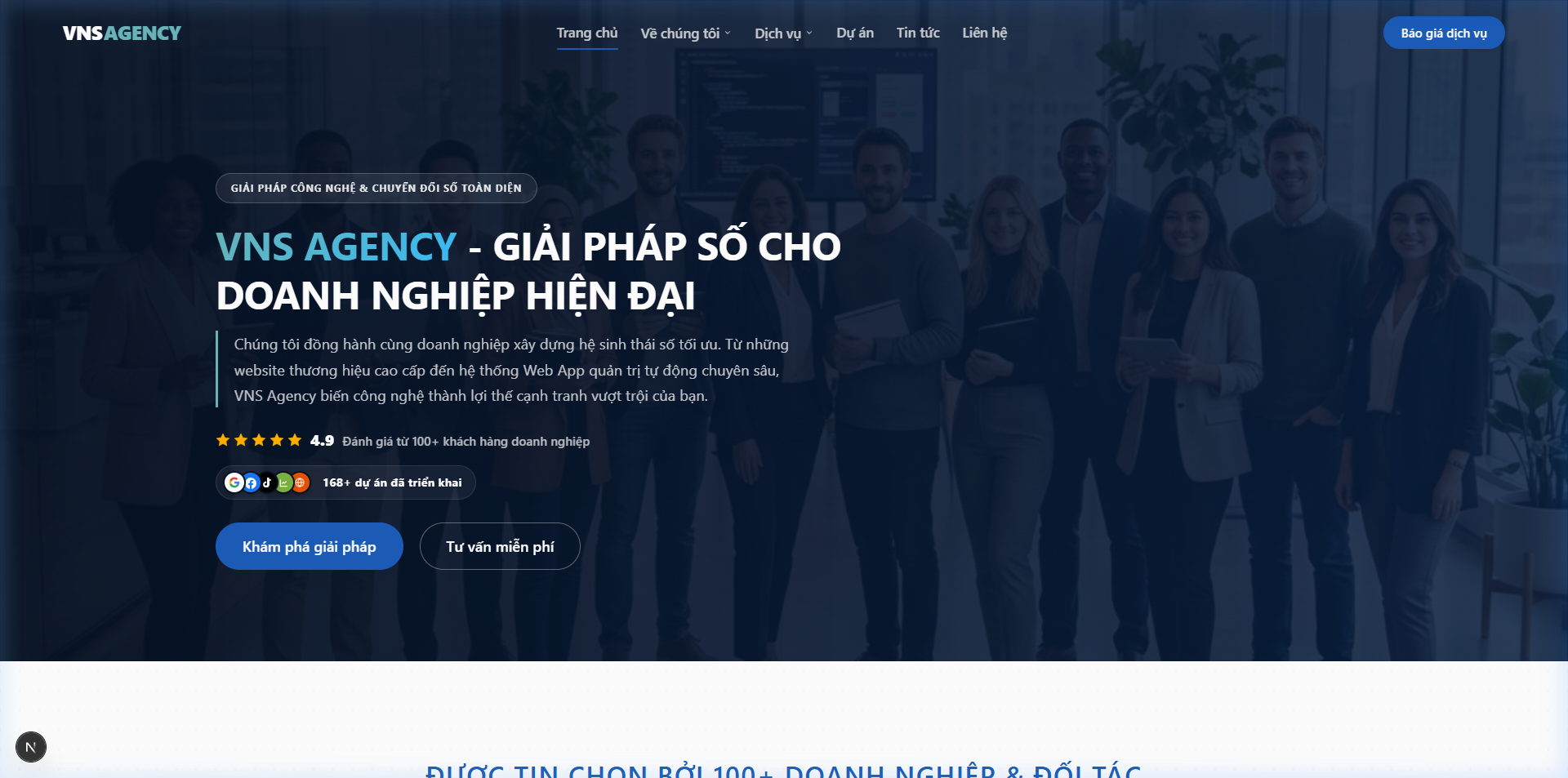 VNS Agency Homepage Preview